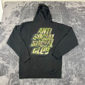 Anti Social Social Club ASSC Plain Sight Camo Black Hoodie Sweatshirt Mens M NWT